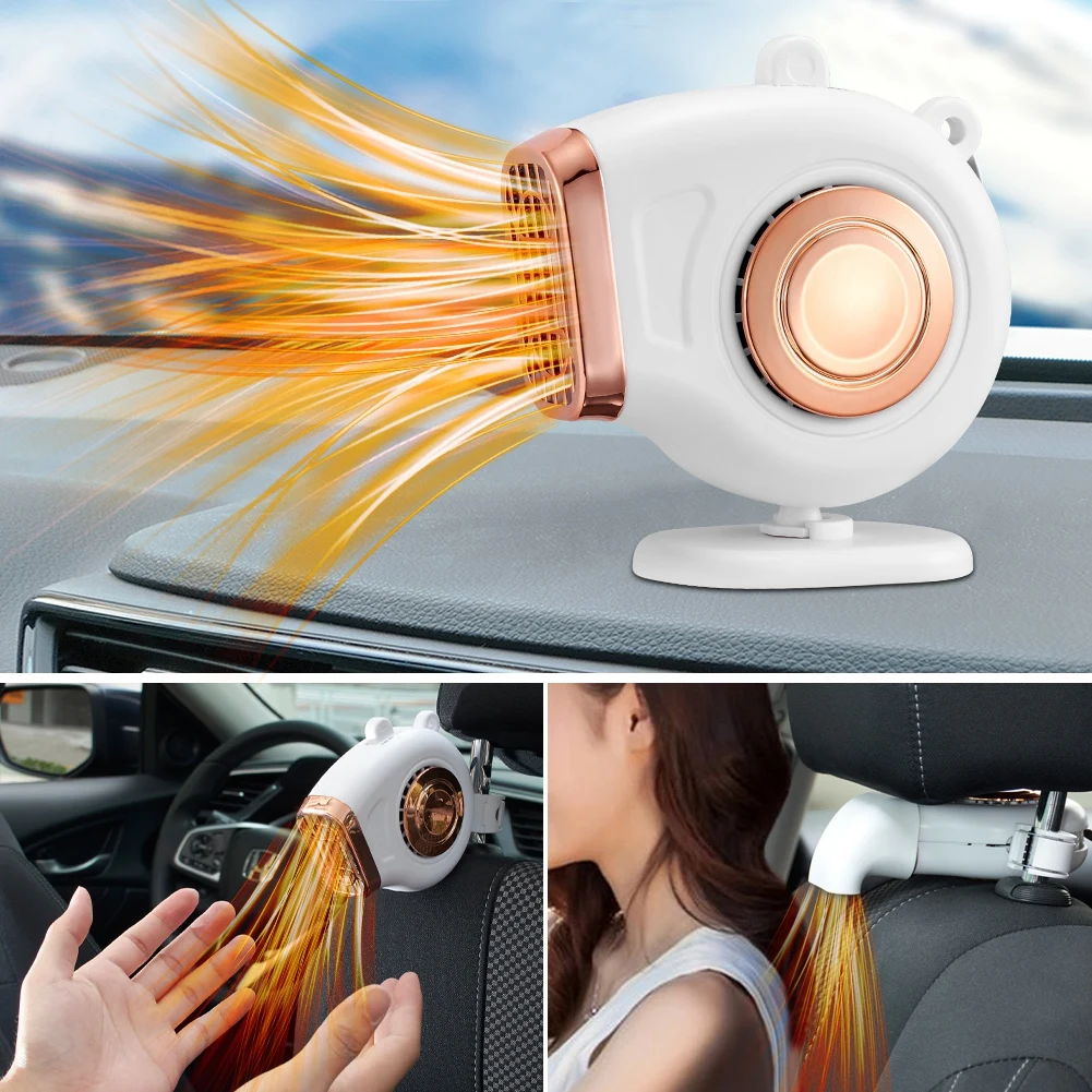 

Car Heater Dashboard Headrest Cooling Heating Air Fan Electric Dryer Windshield Defogging Demister Defroster 12V/24V 150W