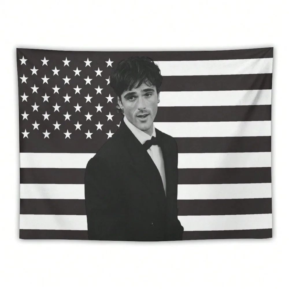 1PC Actor J-Jacob Elordi Printed American Flag Tapestry Flag, Unique Home Decoration, Suitable For Bedroom, Living Room