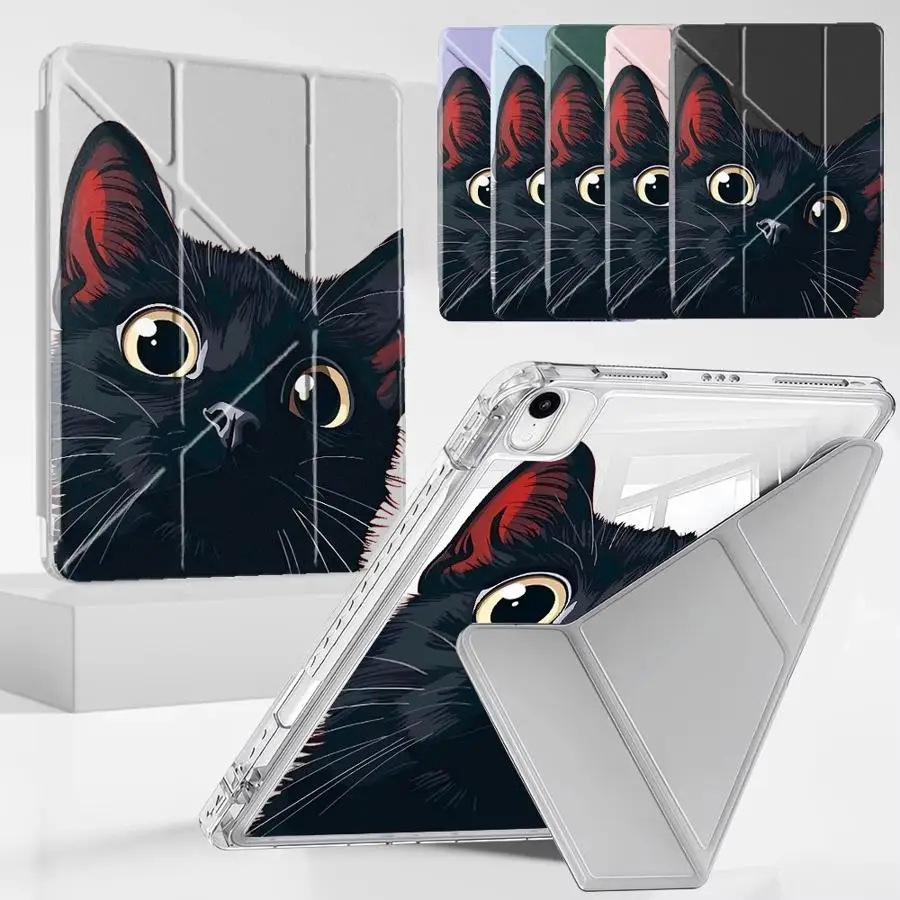 

Cute Cat Pattern Tablet Case For iPad Pro 11th 10th 9th 8th 7th 12.9inch Mini 6 7 Air 4 5 M3 M2 1 2 M4 11inch Pro 2025 Y-Fold