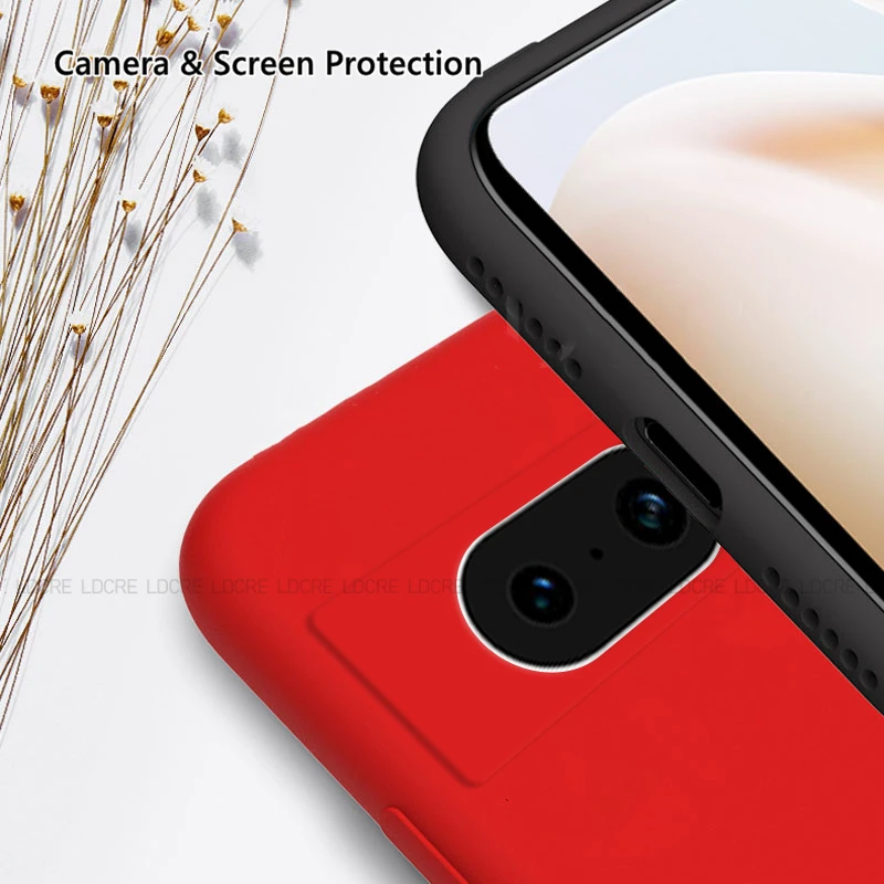 For Google Pixel 8 Case Google Pixel 6A 7A 6 7 8 Pro Cover Shockproof Luxury TPU Liquid Silicone Phone Back Cover Google Pixel 8