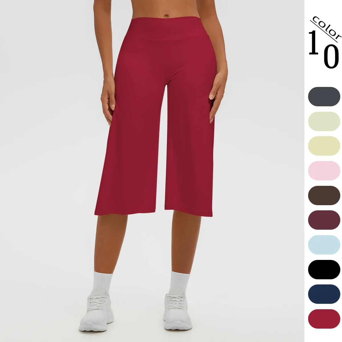 Women Summer Capri Pants High Stretch Loose Pencil Pants Quick Drying Yoga Pants Outdoor Running Gym Push Up Female Pants