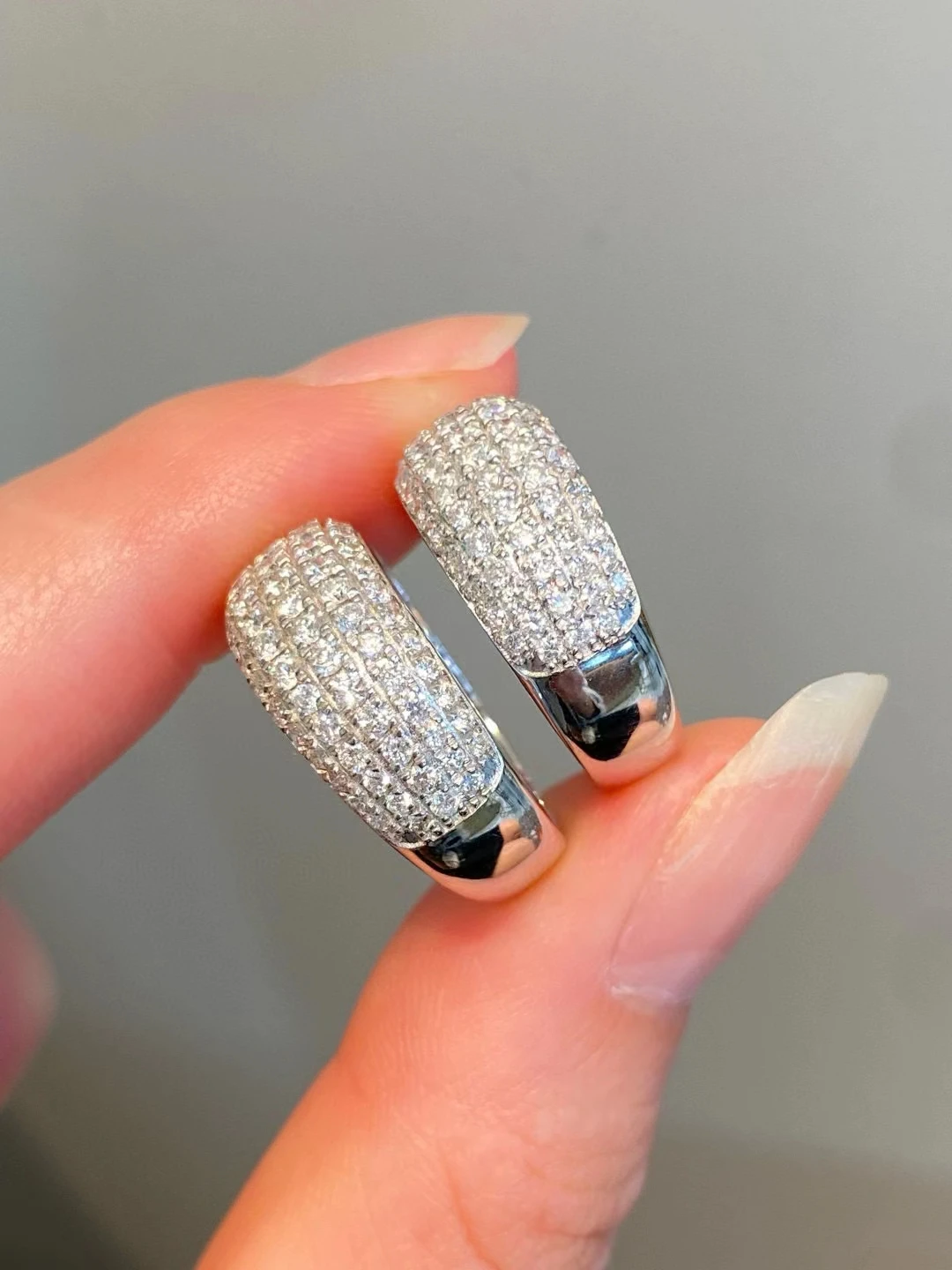 Laboratory-Grown Diamond Starry Sky 14K Solid Real Gold Platinum Diamond Engagement Ring Custom Jewelry Wholesale