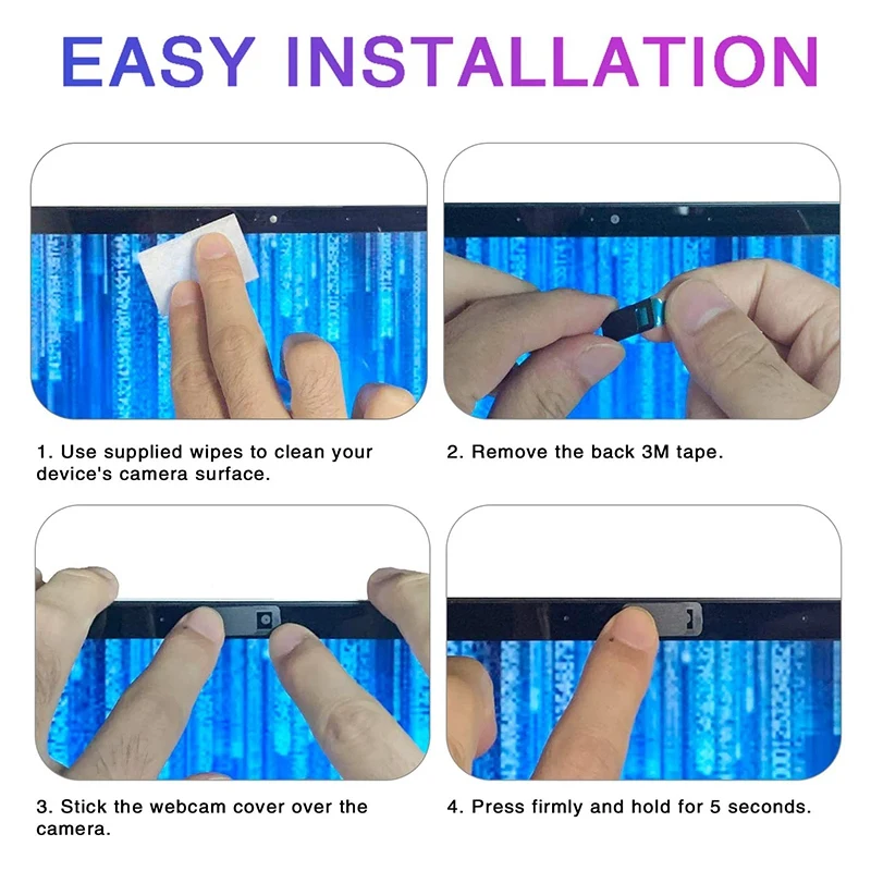 AS95-3 Pcs Computer Tablet Camera Anti-Peeping Privacy Patch Slide Cover Webcam Cover Laptop Camera Cover Sliding