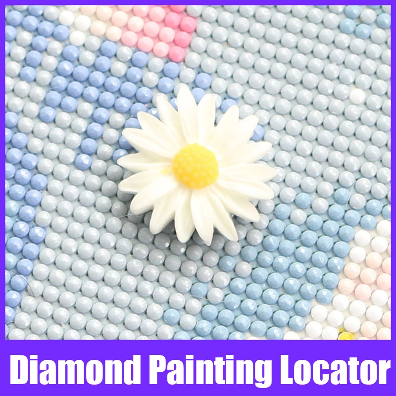 HOMFUN 1pcs Random Color Flower Diamond Painting Locator Magnet Cover Holder Diamond Embroidery Localizer Accessories Fixer Tool