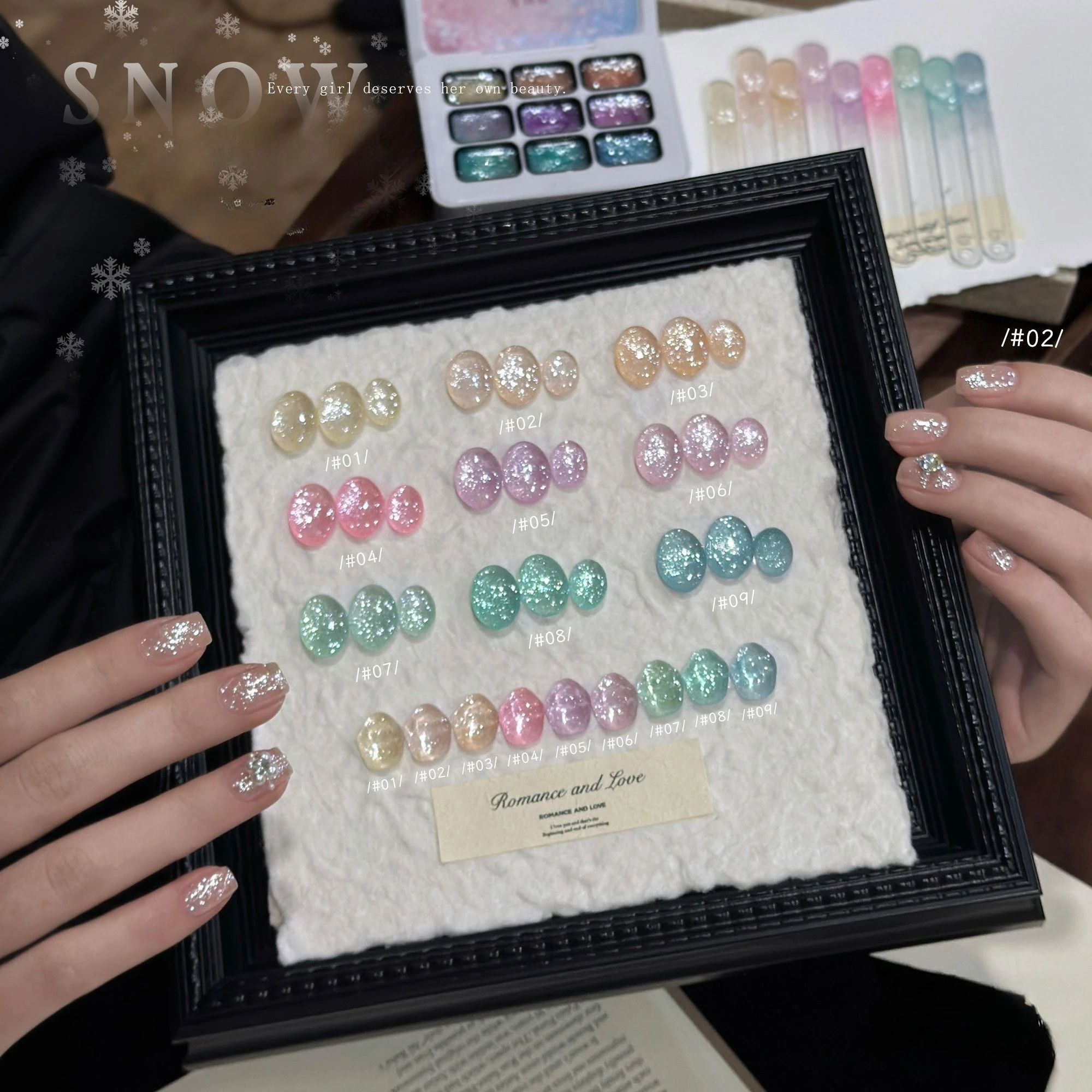 

9-Colors Edelweiss Gel Nail and Glitter Gel Nail Polish Soak Off LED UV/LED Gel Varnishes Semi Permanent Nail Art for Manicure