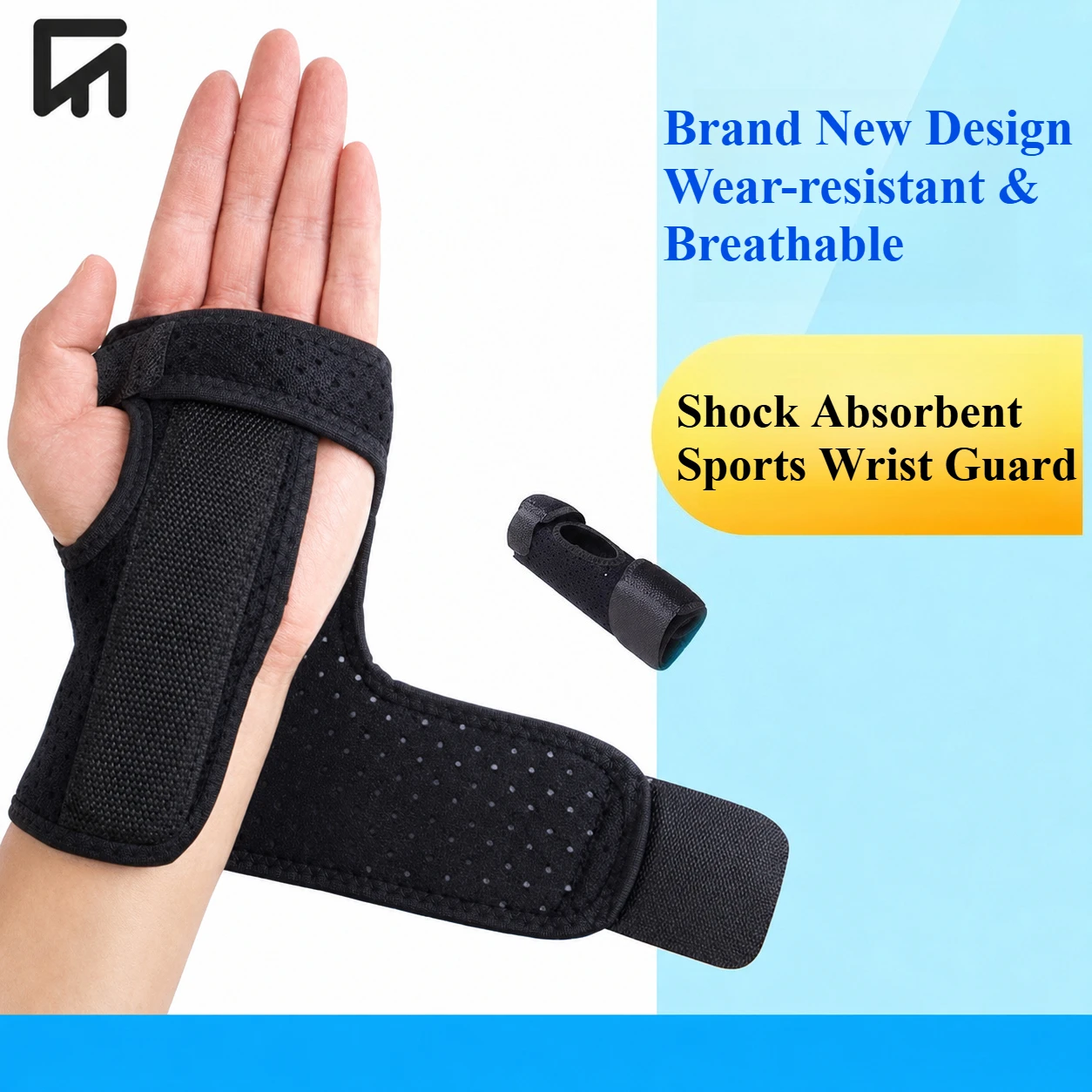 Ice Skating Hand Protectors Palm Guards Sports Wrist Guards Breathable Adjustable Kids & Adults Roller Skating Sports Wrist Pads