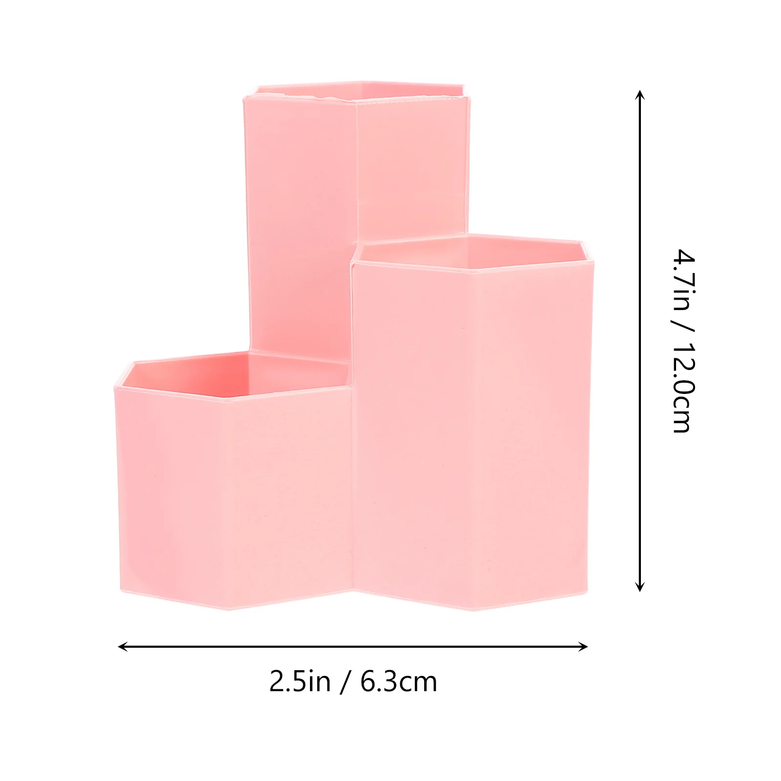 حامل قلم سداسي 12 × 6.3 سم حاوية أقلام رصاص بلاستيكية منظم سطح المكتب لصندوق تخزين اللوازم المدرسية المكتبية #4