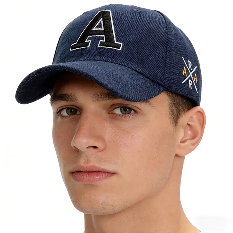 Summer Outdoor Solid Color Embroidered Duck Tongue Hat Sports Running Baseball Hat