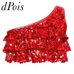 Costume de danse jazz pour enfants, paillettes brillantes, haut court en fibre métallique, glaçage initié, vêtements de danse de performance pour filles