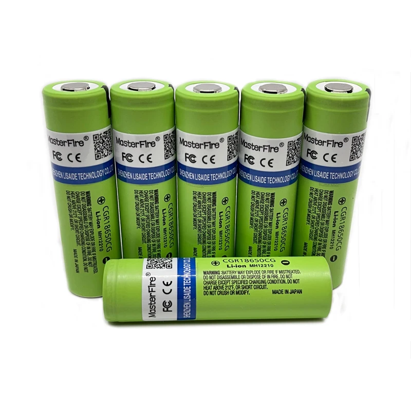 

MasterFire 10pcs/lot Original CGR18650CG 18650 3.7V 2250mAh Battery Rechargeable Lithium Flashlight Batteries Cell For Panasonic