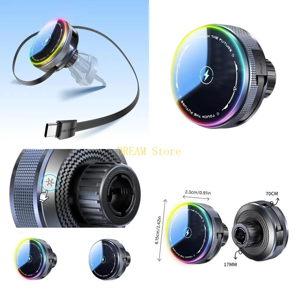 

Stretchable Cable Car Phone Holder With 15W Wireless Charging best sale