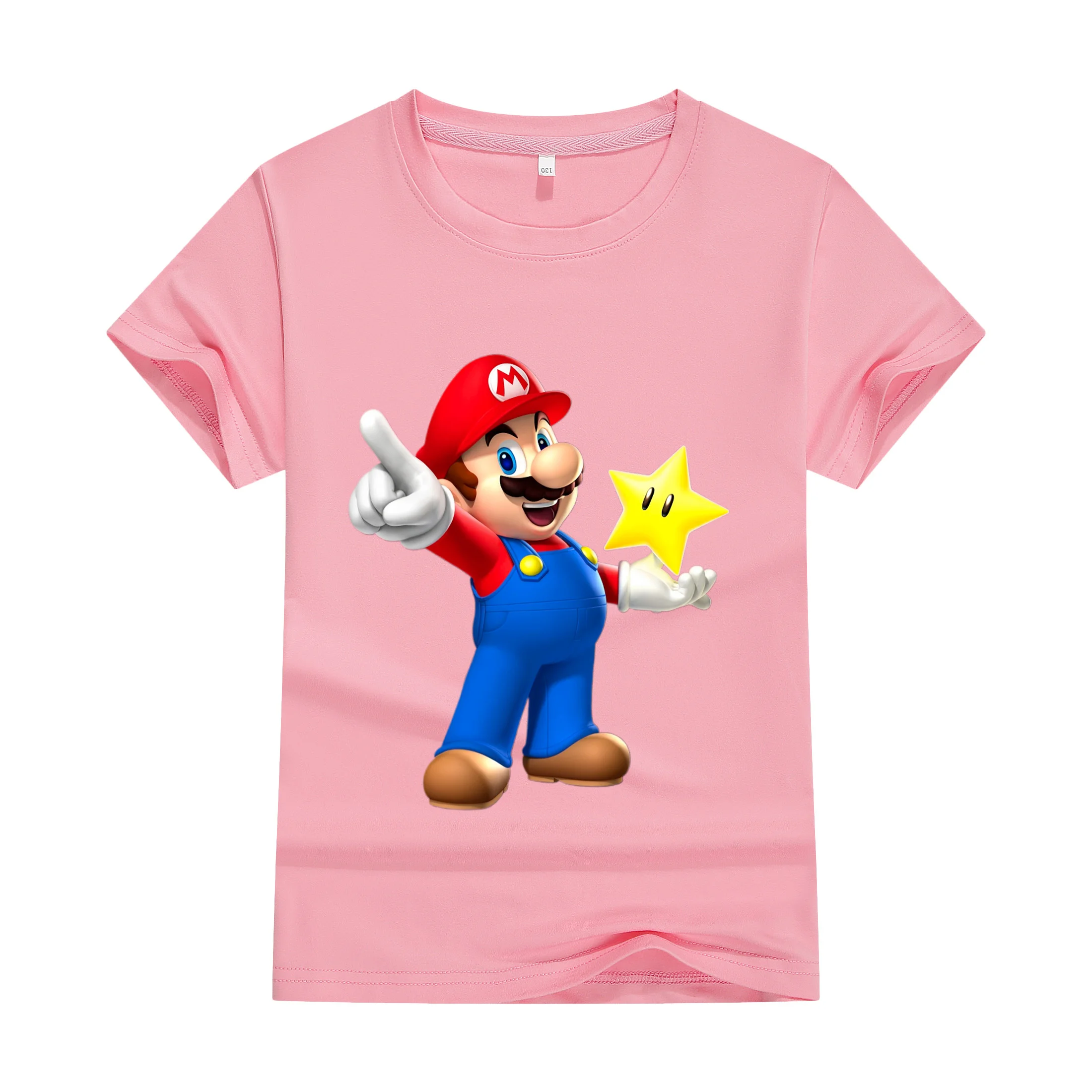 Fashion Super Mario Bros T-Shirt Top Children's Sportswear Boys' Cotton Quick Drying T-Shirt Shorts Summer Beach Vacation Top image 5