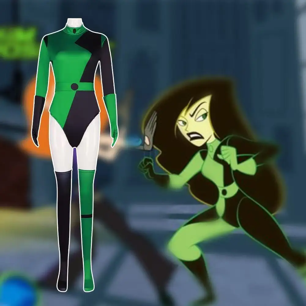

Shego Inspired One-Piece Swimsuit - Kim Possible Cosplay Costume