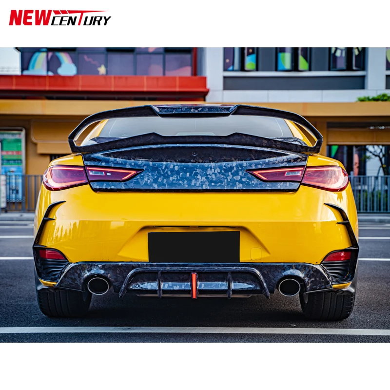 For 2016 Q60 Modified MBJ Style Carbon Fiber Rear Wing Carbon Car Special High Quality Carbon Fiber Spoiler Trim