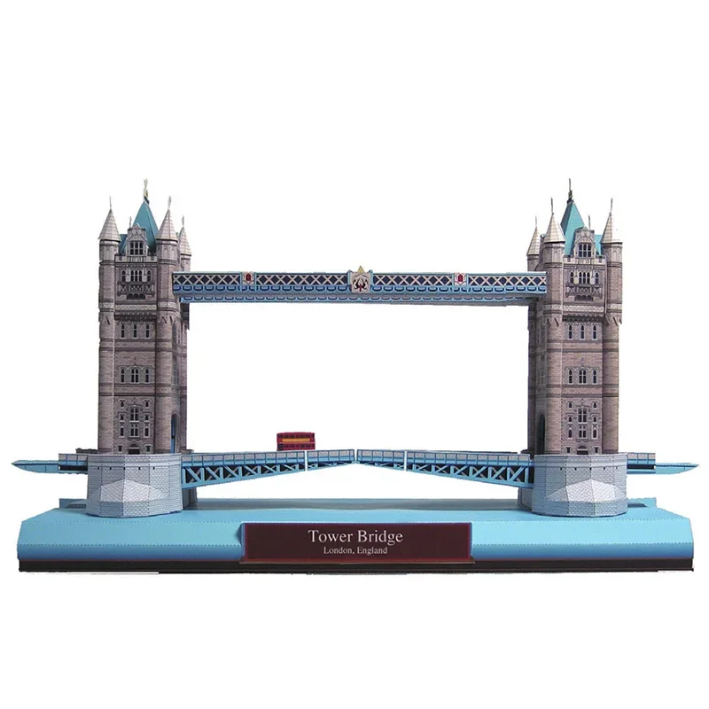 United Kingdom Tower Bridge 3D Paper Model Architectural Papercraft DIY Origami Building Teens Adult Handmade Craft Toys QD-154