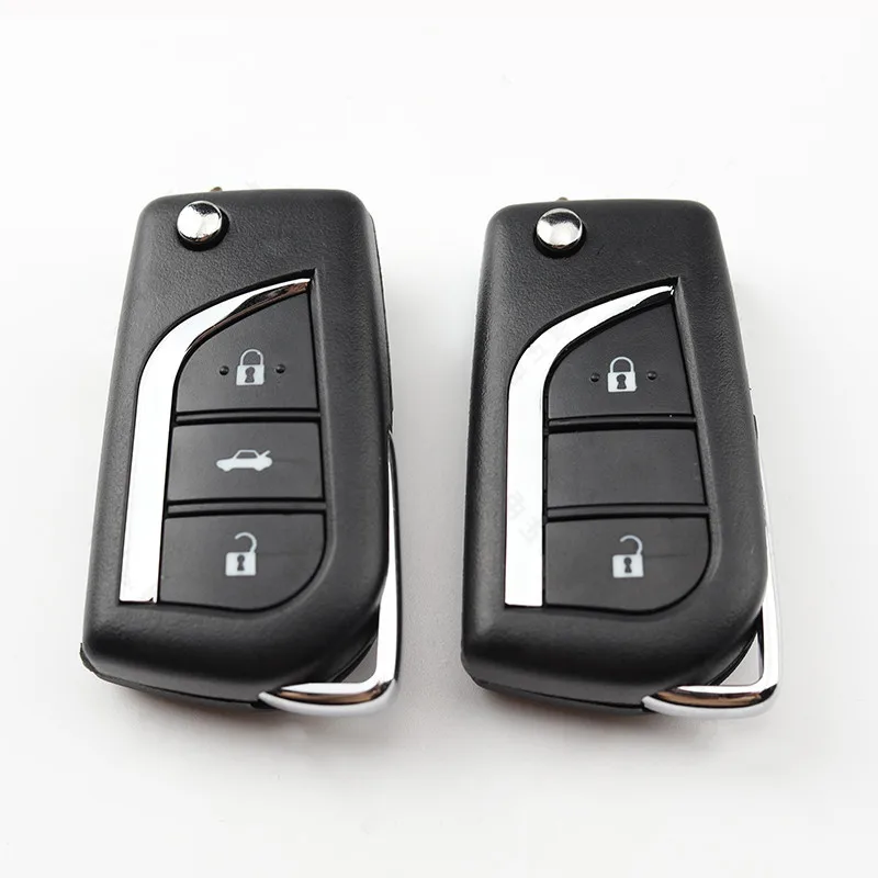 

Flip Folding Remote Key Shell 2/3 Button For Toyota Corolla RAV4 Levin Camry Reiz Highlander Toy48 Toy43 Uncut Blade Accessories