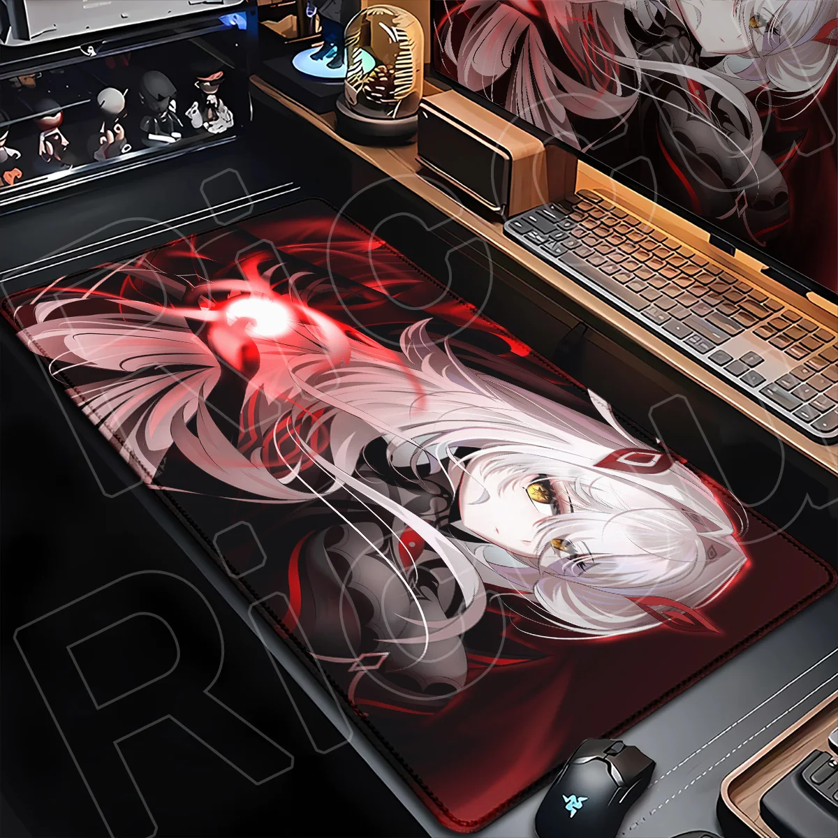 HD-Druck E-Sport Gamer XXL Desktop-Mauspad, Neues Niedliches Genshin Impact Ronova Anime-Mädchen Mauspad, PC-Gummi-Zubehör – Detail 17