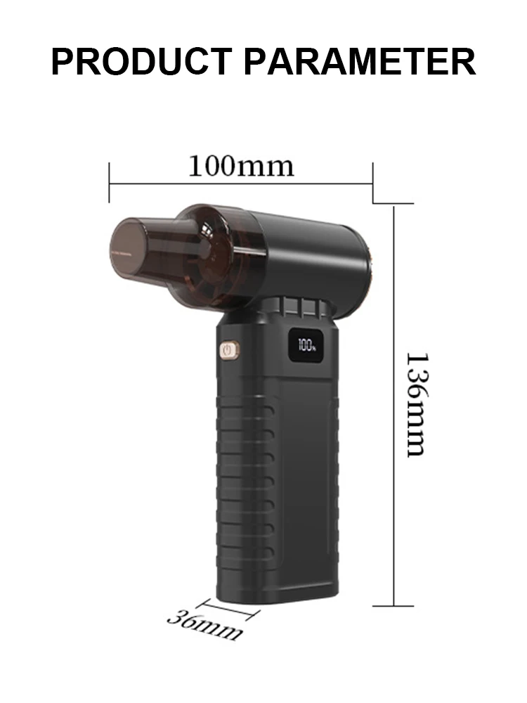 50m/s Violent Mini Turbofan 8000mAH Handheld Dust Blower Outdoor Camping Fan for inflatabling Dusting Computer Keyboard Cleaning