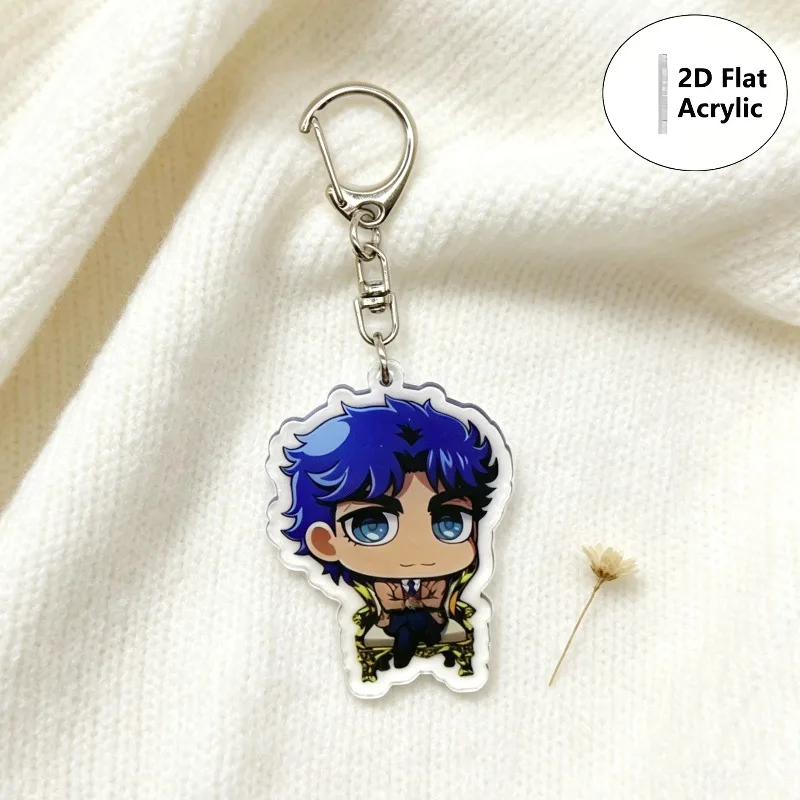 6/8 Stück/Set Anime JOJO Bizarre Adventure Schlüsselanhänger für Accessoires Niedlicher Taschenanhänger Schlüsselring Acryl Cartoon Großhandel – Detail 4