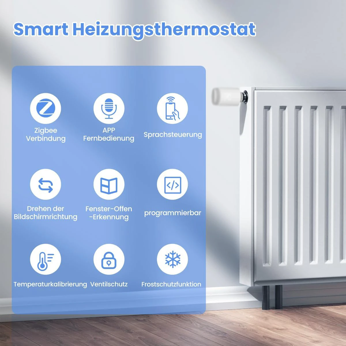 Tuya Zigbee3.0 Thermostatic Valve Radiators Smart Home Thermoregulator Smart Life APP Programmable Voice Works with Alexa Google