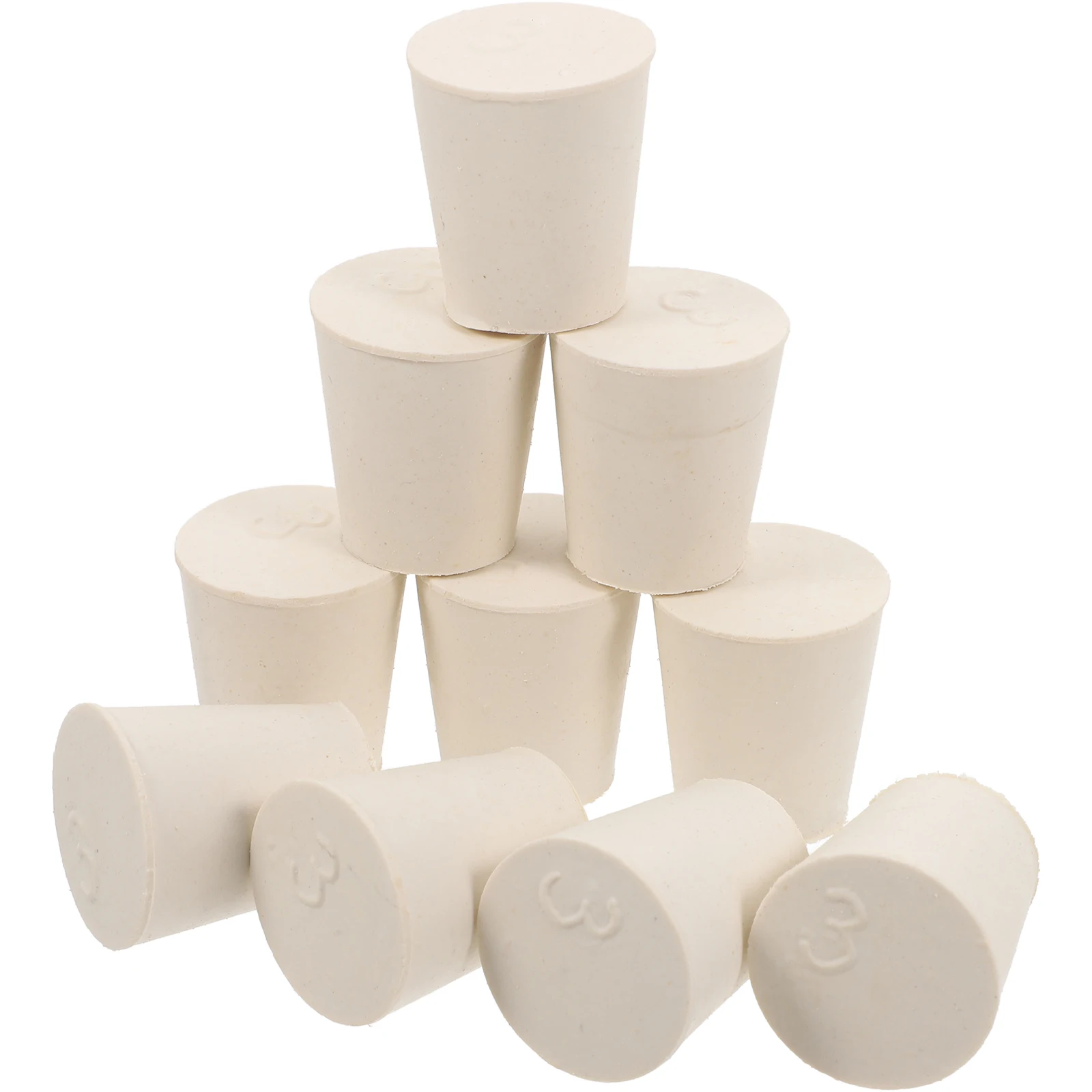 

10 Pcs White Rubber Stoppers Soft Sealing Caps for Test Tubes Flasks Containers Garbage Disposal Dishwasher Hot Water Tank