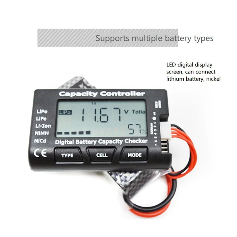 Battery Balancer Capacity Controller Tester Cellmeter-7 Lipo Life Li-Fe Li-Ion Nimh Nicd Digital Checker