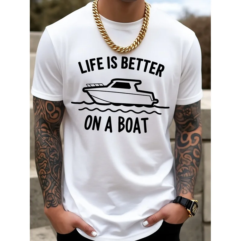 Men's T-shirt, New Men's Summer Short-sleeve