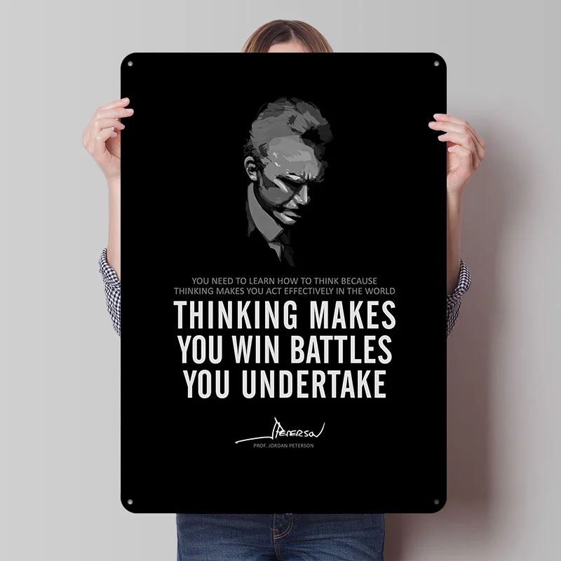 Jordan Peterson Motivation Metal Poster Custom Wall Art Retro Vintage Tinplate Signs for Man Cave Gaming Decoration Room House