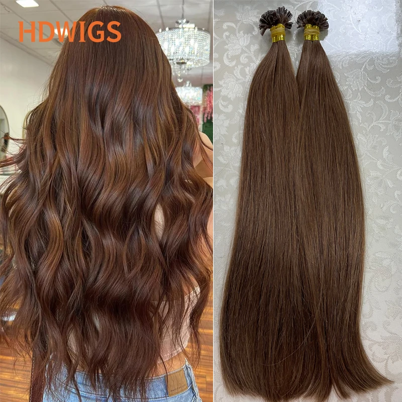 مستقيم مسمار UTip الشعر التمديد الشعر البشري 100% البرازيلي ريمي الشعر البشري 50 قطعة Utip وصلات شعر الإنسان الانصهار الشعر كبسولة #1