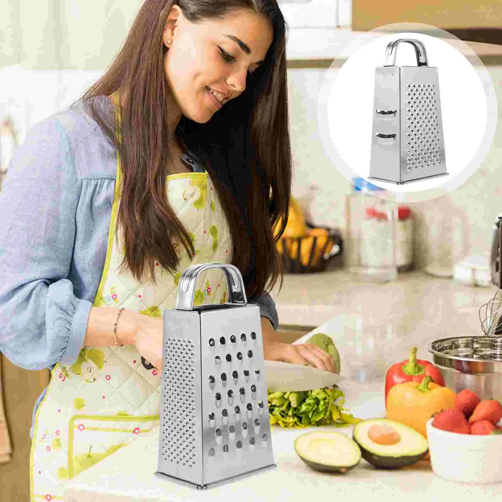 

Four-sided Grater Multifunctional Stainless Steel Cheese Slicer Vegetable Kitchen Tools Food