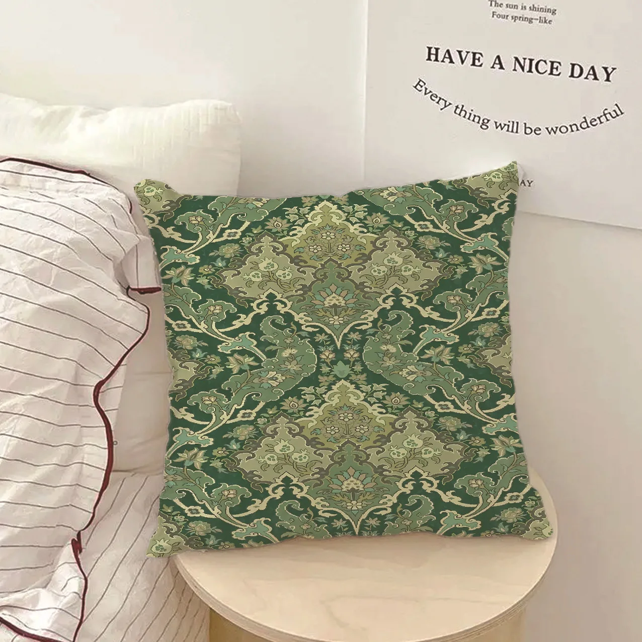 French flower ins wind small fresh pastoral pillow pillowcase sofa bedside car art high-end home decoration