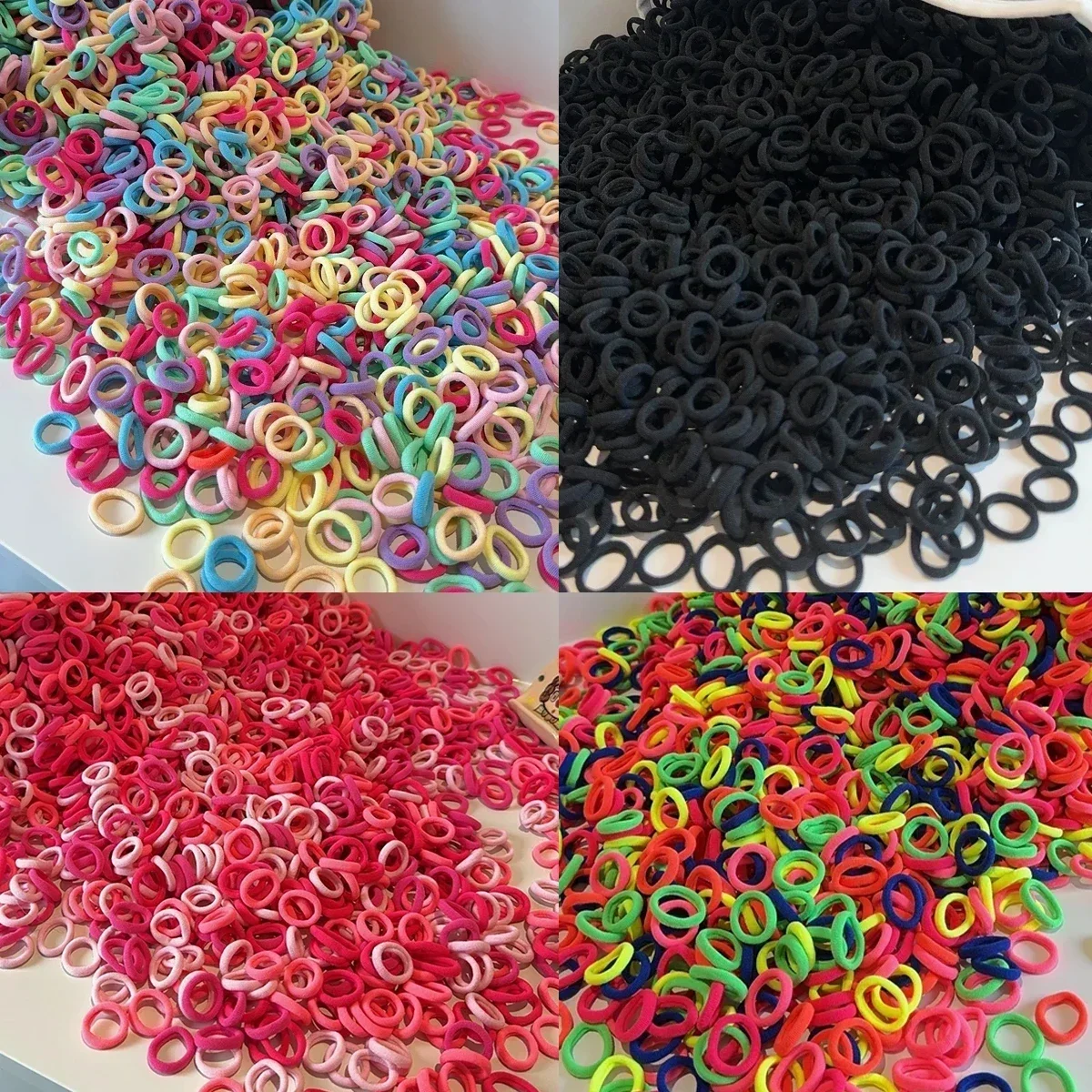 Women Girls Colorful Nylon Elastic Hair Bands Ponytail Hold Small Hair Tie Rubber Bands Scrunchie Fashion Kids Hair Accessories