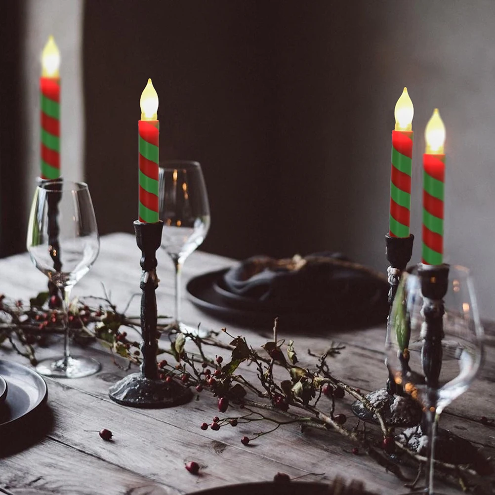 

12Pcs Christmas Electric Candles Flameless Lights for Party Home Decoration Creative Xmas Gift