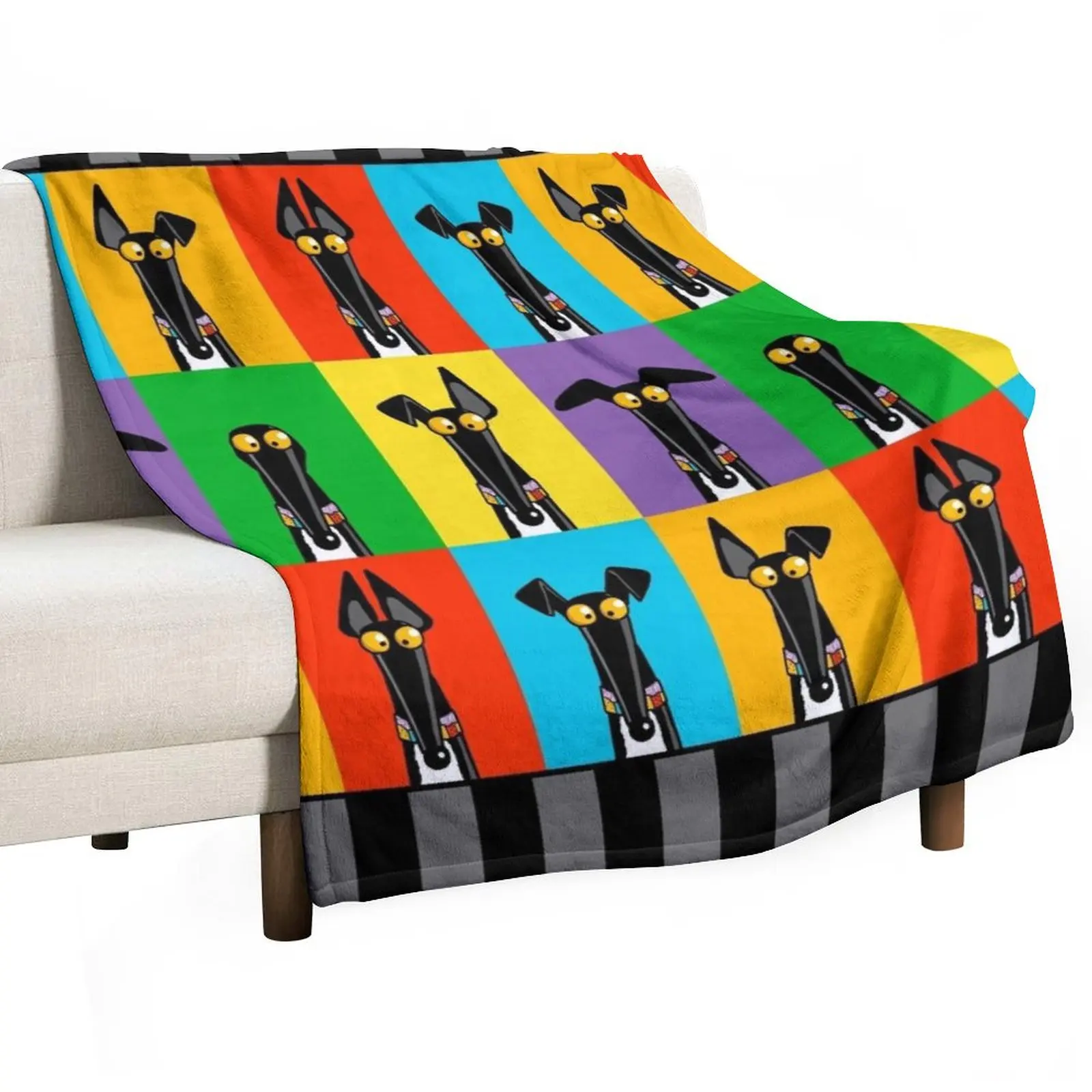 

Greyhound Semaphore Throw Blanket Moving Hairy Luxury St Summer Blankets