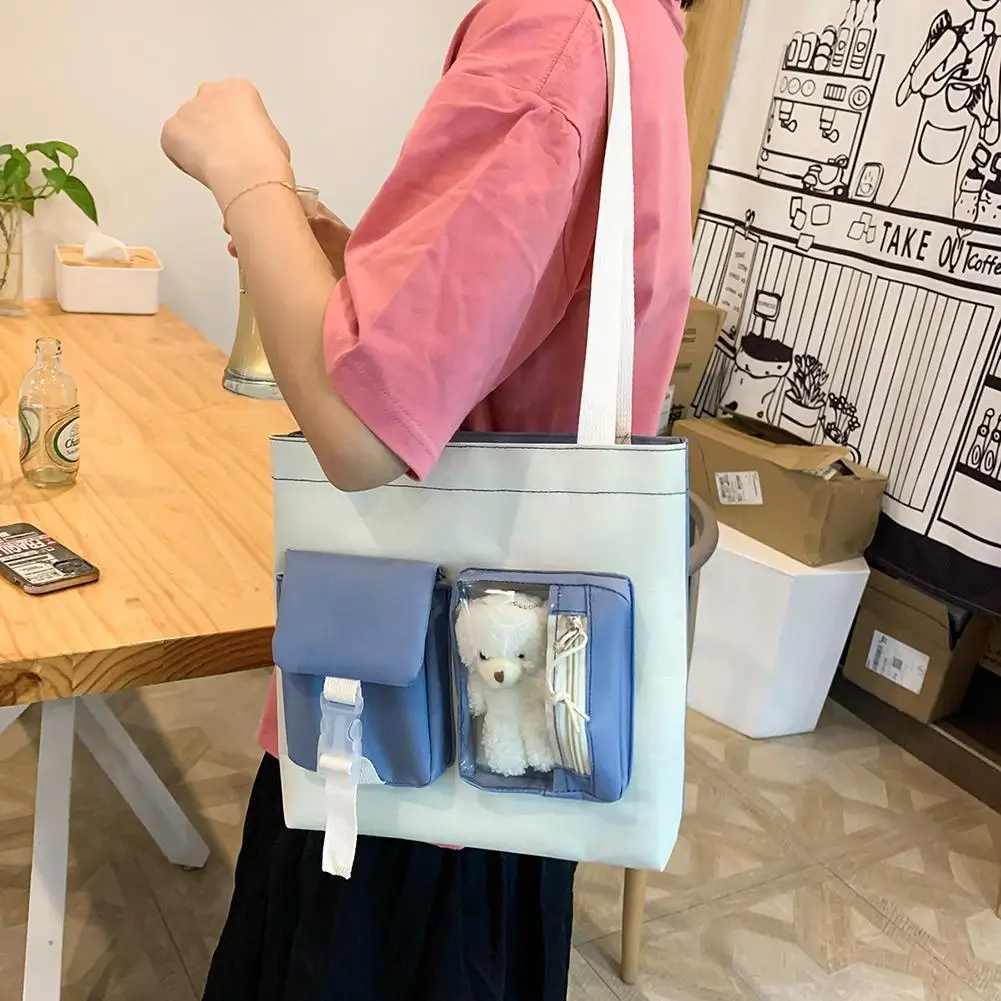 5 قطعة/المجموعة Kawaii المرأة على ظهره الكرتون نمط الكورية لطيف طالب فتاة المدرسية كتاب أكياس مجموعات الترفيه حقيبة الظهر الشارع الشهير #1