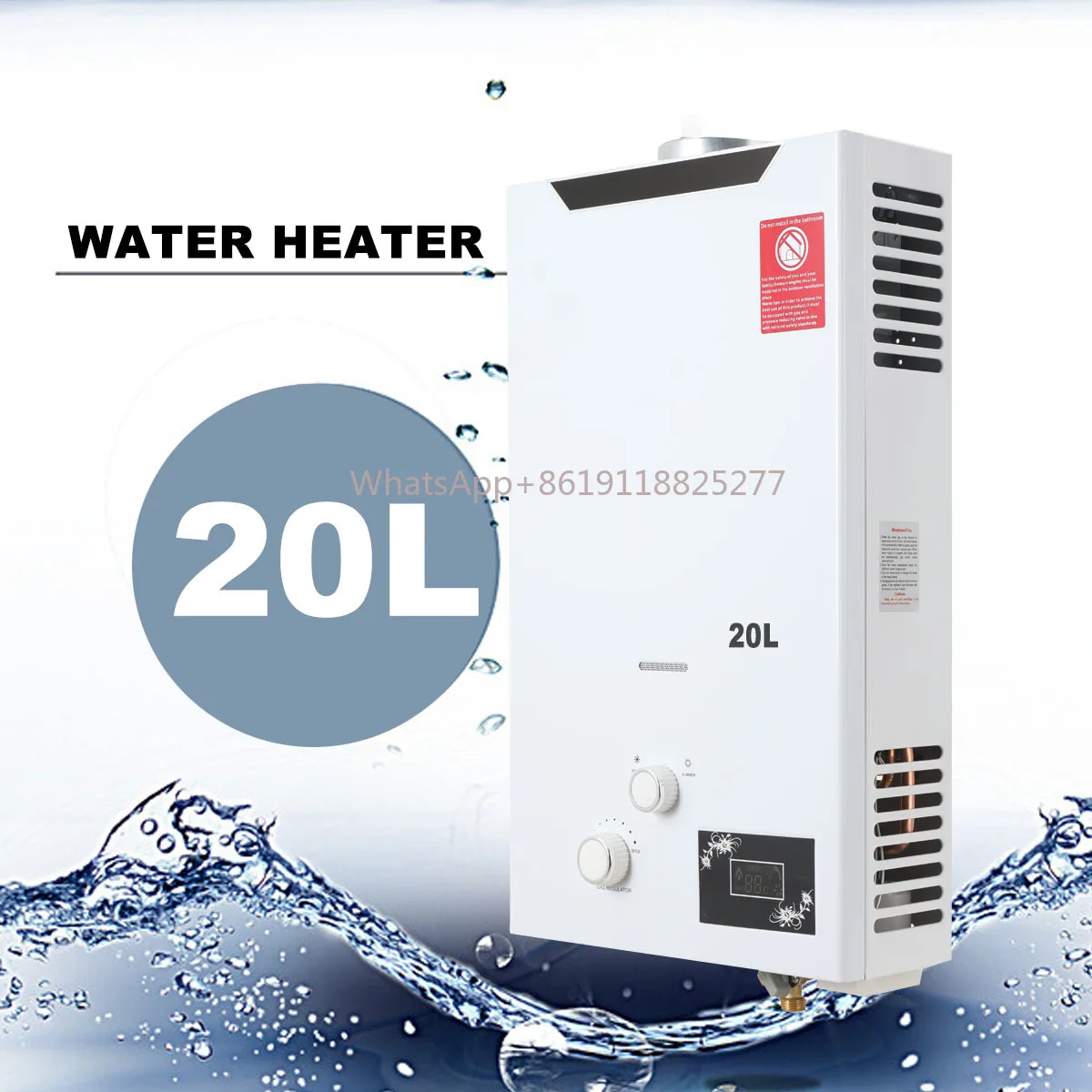 

New Design 20L LPG 40KW 5.28 GPM Overheating Protection Instant Tankless Residential Wall-mounted Gas Water Heater