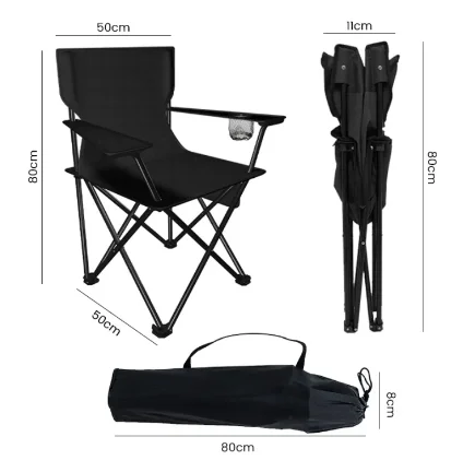 

Lightweight Outdoor Beach Fishing Folding Camping Chair With Cup Holder