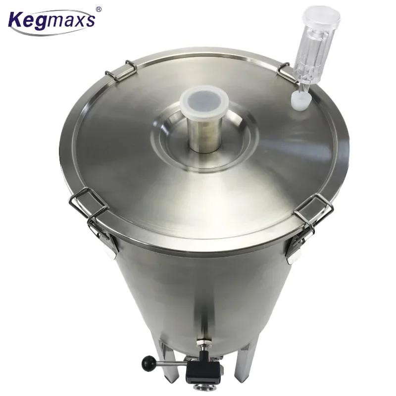 26.5L SS304 Homebrew Beer Brewery Equipment Conical Fermenter Tanks Drip Tray Cleaning Keg Malt Mill Ball Lock Keg Corny