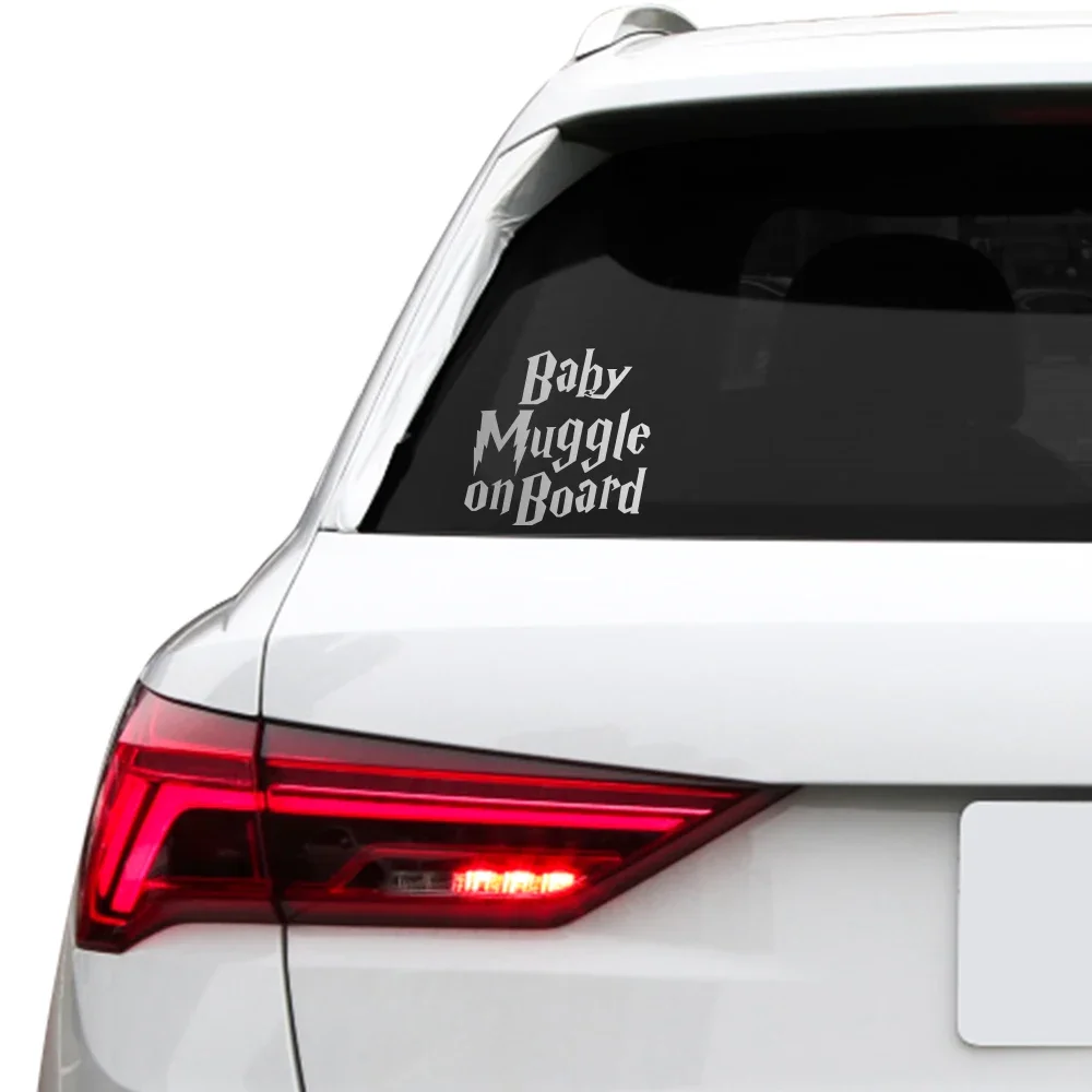 

Funny Baby Muggle on Board Decal Car Sticker Truck Rear Windshield Door Window Kids on Board Vinyl Decals Drive Safe Decoration