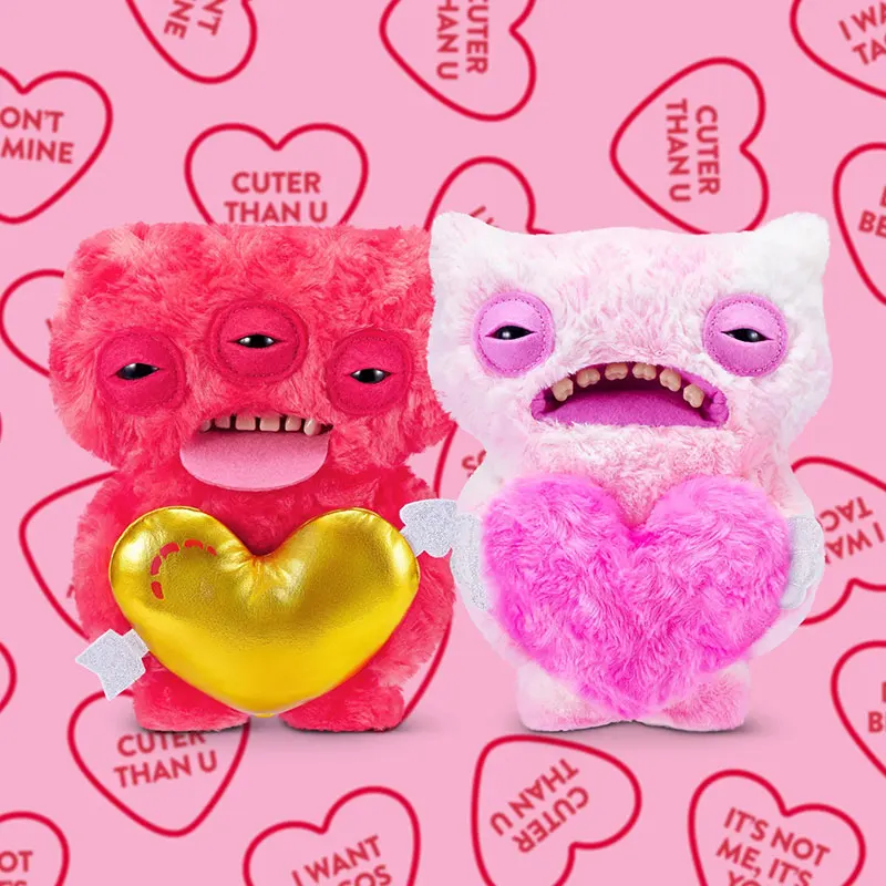 Peluche Fuggler Love Fugg 100% Originale, 9 Pollici, Divertenti Mostri con Denti Stravaganti, Bambola di Peluche da Collezione per Bambini ZURU