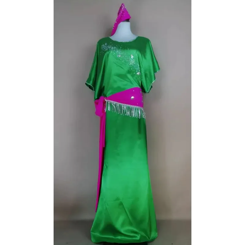 

Customized Green Diamond Belly Dance Costumes Folk Robe Belly Dancing Performance Dress Practice Clothes Aliexpress India Women
