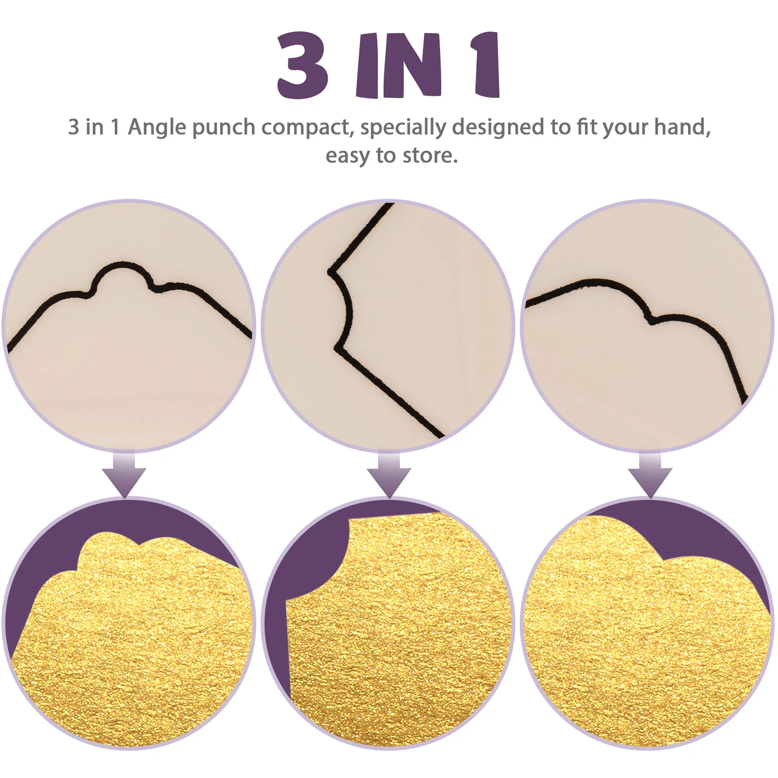 1pc Maker 3 In 1 Paper Punch For Corner Diy Punching Tool Scrapbooking Card Making Craft Corner Puncher Rounded Edge Cutter