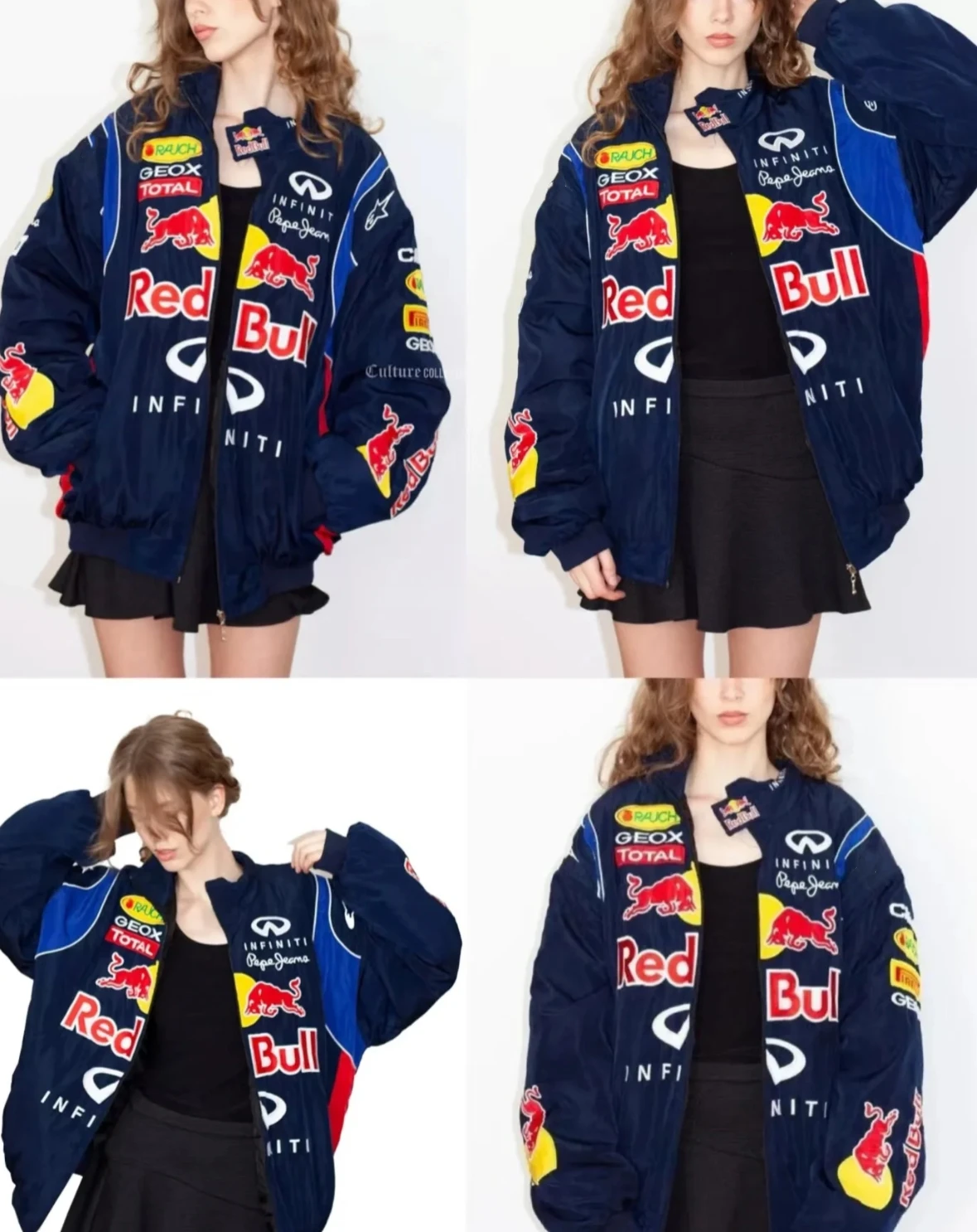 Traje de carreras Red Bull, chaqueta bordada para motocicleta, traje de ciclismo, traje de motocicleta, chaqueta deportiva informal bordada