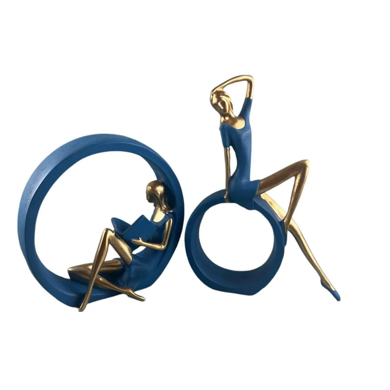 

Luxury Abstract OK Girl Figurine, Modern Creative Display for TV Cabinet, Living Room, Office, and Home Bar