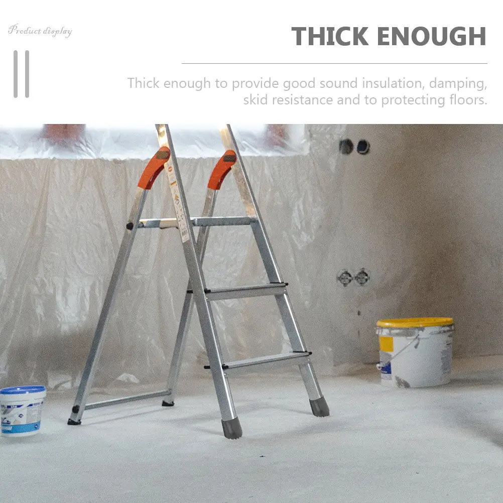 2Pcs Non-Slip Ladder Feet Cover Rubber Protector Durable Step Ladder Mat Thick Sound Insulation Skid Resistance