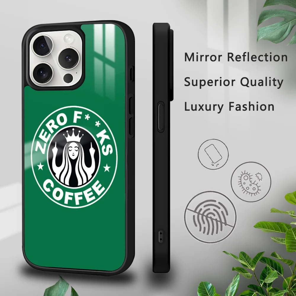 

Girls Coffee Funny Phone Case For iPhone 16 15 14 13 12 11 Pro Xs Max Mini Plus Celulares Hard Funda
