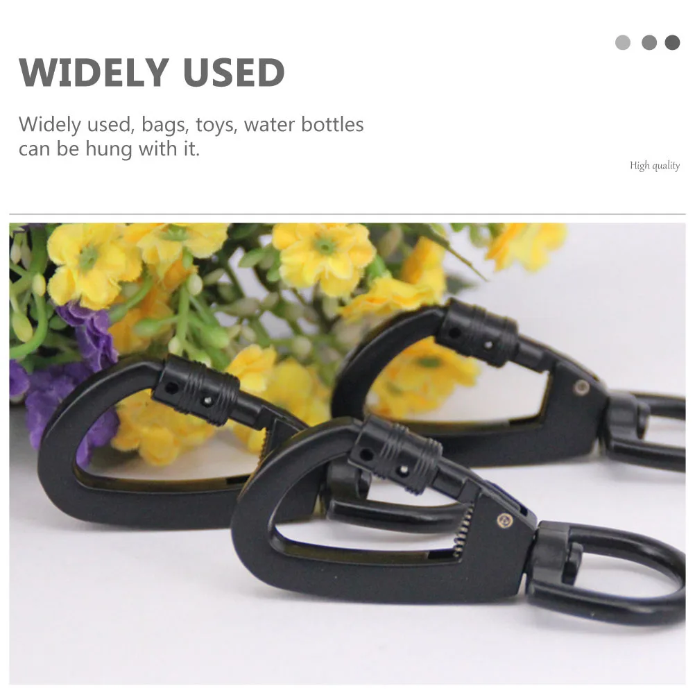 

4 Pcs Rotating Dog Buckle Keychain Accessories Swivel for Black Hooks Leash Clips Snap