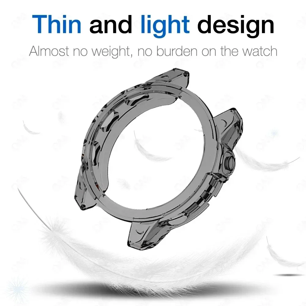 TPU Protector Case Silicone Cover For Garmin Fenix 7 7S 7X 6 6S 6X Pro Sapphire Bezel Ring Anti Protective Frame
