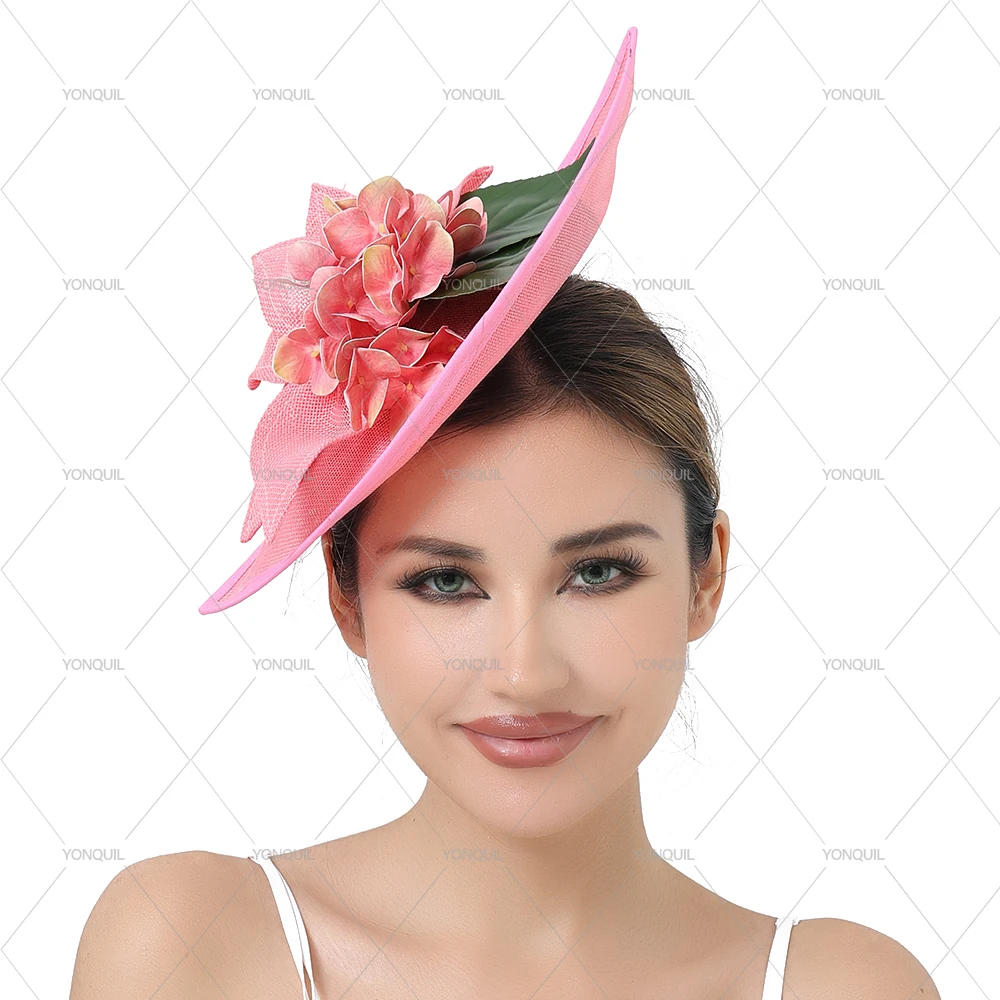 Fashion Women's Wedding Fascinator 32*21CM Millinery Hat Headwear with Flower Hair Accessory Base Headpiece Ladies 2026 New