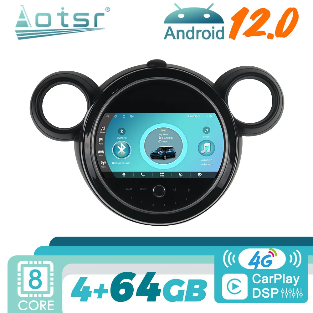 

Автомагнитола 2DIN для BMW MINI R56 R60 Cooper 2007 - 2014 Android, стерео, мультимедийный видеоплеер, головное устройство, экран